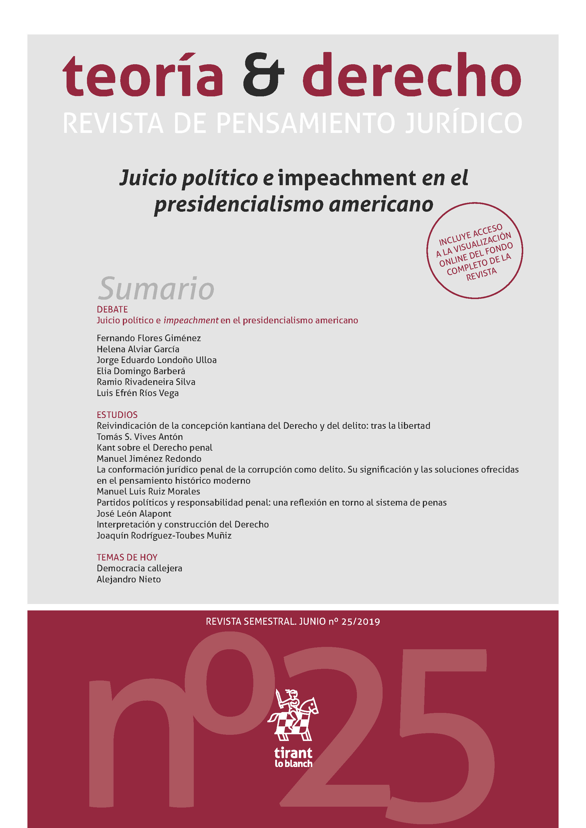 					Ver Núm. 25 (2019): Juicio político e impeachment en el presidencialismo americano
				